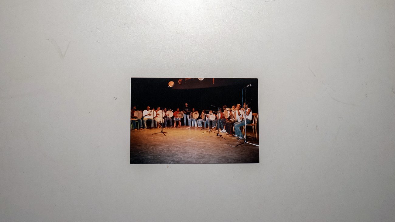 ravann players in a circle on stage, late 1990s