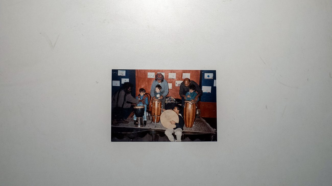 the ravann school, children at the drums